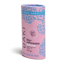 Däki Natural - Desodorante en Barra para Mujer y Hombre (Pack de 3) Protección Suave sin Aluminio - Aroma Natural Soft, Envase 100% Compostable, 100 g