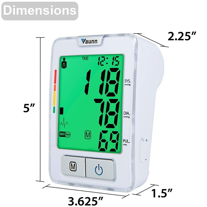 Vaunn Medical Upper Arm Blood Pressure Monitor with Cuff, Digital
