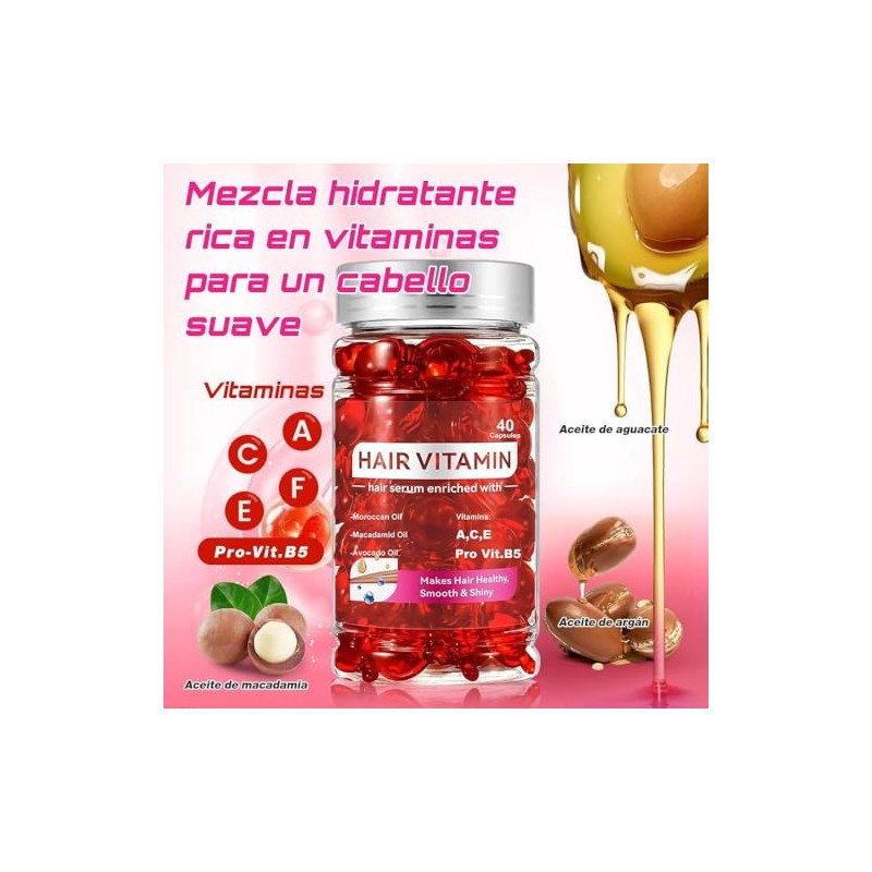 40 Cápsulas Capilares, Serum para Cabello (2 BOTELLAS)