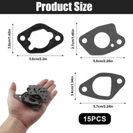 Yenblow 15 Pcs Carburetor Gasket Sets, Predator 212cc Head Gasket Kit Compatible with Generac Champion MTD Coleman Baja Predator 196cc 200cc 208cc 212cc Honda Clone GX160 GX200 Engines & Generators