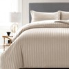 MOONLIGHT20015 Single Duvet Cover Set Reversible Stripes Satin Bedding Set