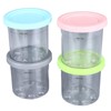 4Pcs Ice Cream Pints Containers and Lids Large Capacity Round