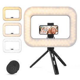 Kalofaye Smartphone Video Rig with Light + Tripod, Handheld LED Ring Light Selfie Light Mobile Video Stabilizer for Cameras, Smartphones, Sports Cameras, YouTube, TikTok, Makeup, Instagram, Vlogging