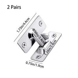 DALIweigo 2 Pairs 90 Degree Right Angle Door Lock Buckles Stainless Steel Door Lock Bolts Safety Sliding Door Latchs for Door Window Closet Home