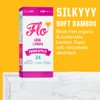 Flo Organic Bamboo Leakproof, Highly Absorbent Long Panty Liners -