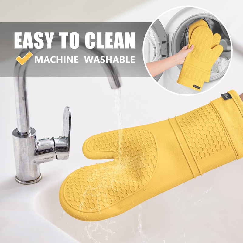 Rorecay Oven Mitts and Pot Holders Sets 6pcs, Extra Long