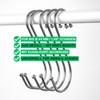 S-Hooks for Hanging, Pack of 8, in Silver, Metal Hooks