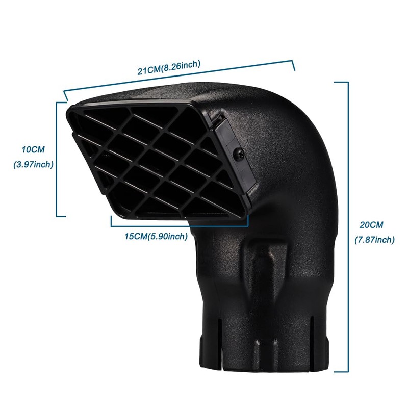 JSCARLIFE Car Snorkel Air Snorkel Head Air Ram Head Replacement