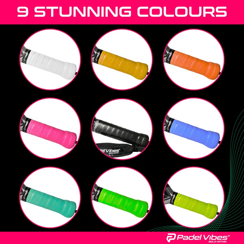 Padel Vibes BOLD LuxeTac Overgrip für Padel, Tennis, Badminton, Squash,