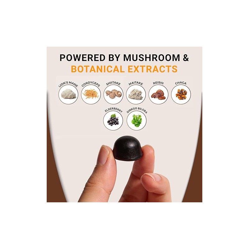 Mushroom Complex Gummies - 6 Mushroom Blend with Lion’s Mane,