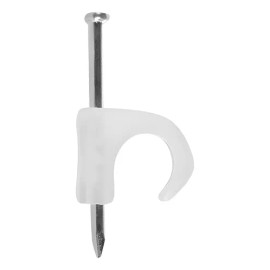Grapa Para Cable Plano 0.5 X 1.9 Cm Transparente Thorsman                                                                                             