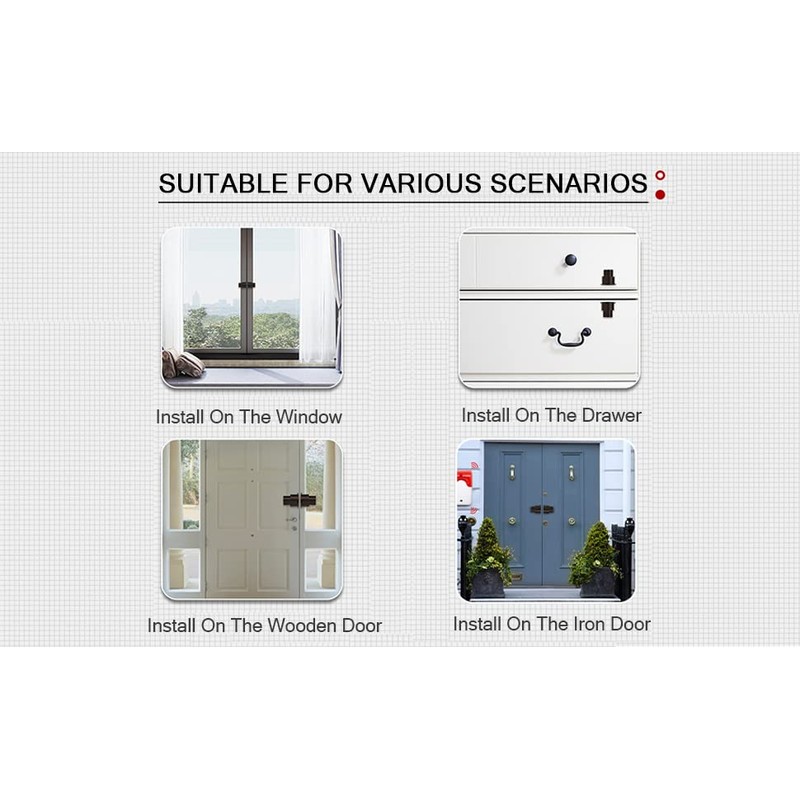 Fielect 5pcs N.C. Recessed Wired Security Window Door Contact Sensor