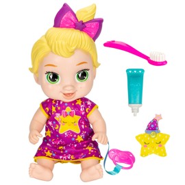 Baby Alive Lil Dreamer LaLa GooGoo Sleepy Baby Doll Set, Blonde Hair, Fun Sleepover Theme, Preschool Toys for Girls & Boys 3 Years & Up