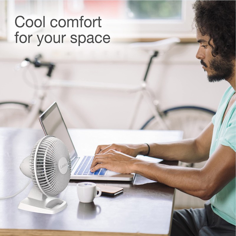 Lasko Personal Table Fan with Storage Tray, 2 Quiet Speeds,