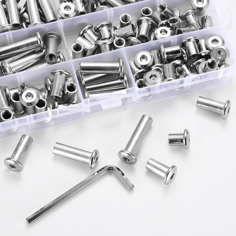 100 Pcs M6 Nuts, Hex Socket Screw Rivet Insert Nuts,