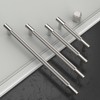 Amerdeco 10 Pack Brushed Satin Nickel Knurled Cabinet Pulls 96mm