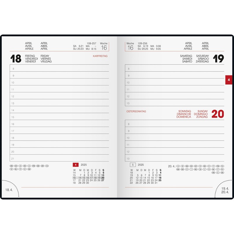 BRUNNEN Pocket Diary Model 736 (2025) "Nature", 1 Page =