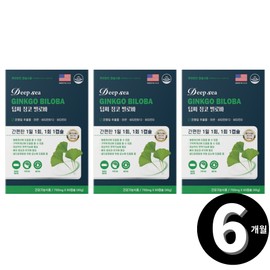 Ginkgo Biloba Gingko Biloba Ginkgo Leaf Extract Flavonol Glycosides Total 6 month supply / 징코 빌로바 은행잎 추출물 플라보놀배당체 총 6개월분