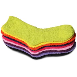 Yacht & Smith 24 Pairs Womens Wholesale Bulk Warm And Cozy Fuzzy Socks, Colorful Winter Socks (24 Pairs Bright Solid)