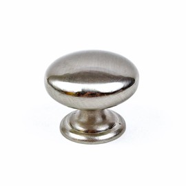 HardwareDirect ZC5041 Round Mushroom Style Cabinet Door Drawer Knob Handle Pull Brushed Nickel Silver, Brushed Oil Rubbed Bronze & Matt Black Solid Stainless Steel (Single, Brushed Nickel)