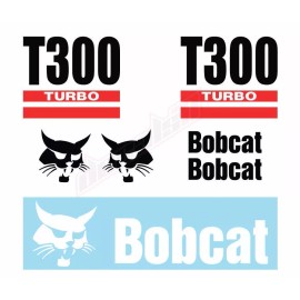 Aftermarket Bobcat T300 Turbo Skid Steer Set Vinyl Decal Sticker