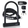 Lohaswork Bike Lock, Heavy Duty Anti Theft Bicycle Lock, 4