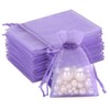 G2PLUS Lilac Organza Gift Pouches, 7x9 CM Small Organza Favour