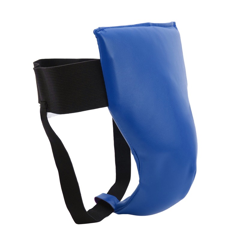 Groin Guard PU Leather Adjustable Elastic Band Boxing Groin Protector
