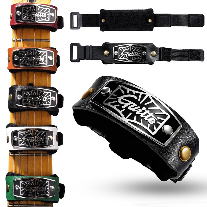 GUITTO Guitar String Mute Dampener, Fretboard Muting Wraps with Built-in