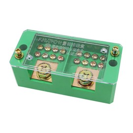 Tiardey 660V 30A Single Phase Meter Box Junction Power Distribution Terminal Block - 2 Inlet 8 Outlet