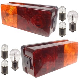 APUK Pair Rear Brake Lights & Bulbs Replacement for John Deere 2650 2850 3030 3040 3050 Tractor