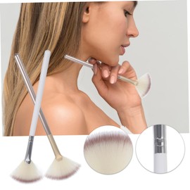 NOLITOY 10pcs Highlight Brush Lip Contour Blending Brush Eye Foundation Brush Eyeshadow Concealer Brush Contour Brush Powder Brush Solid Wood Handle Sector Essence