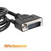 X AUTOHAUX 1.5m OBDII OBD2 Male to 15 Pin Male