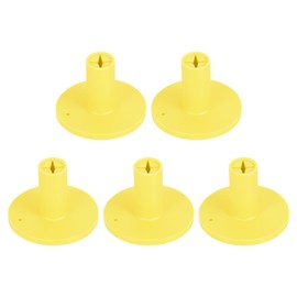 PATIKIL Rubber Golf Tees, 5 Pack Golf Rubber Tee Indoor Outdoor Practice Ball Holder for Driving Range Turf Mats, Yellow