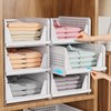 SNSLXH 5 Pack Stackable Closet Storage Basket, Multifunctional & Foldable