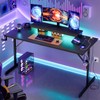 Bestier 52 inch Gaming Desk with Power Outlets and USB