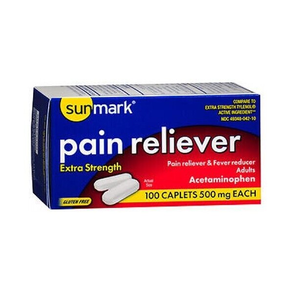 Sunmark Pain Reliever 100 tabs 500 mg by Sunmark