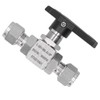 Ball Valve Stainless Steel 3Piece Type StraightThrough Ferrule Equipment SS316L
