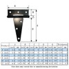 HLMOptimo Heavy Duty T Hinge Tee Hinge T Strap Hinge