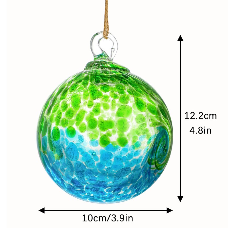4" Hand Blown Baubles Glass Gazing Ball Garden Ball for