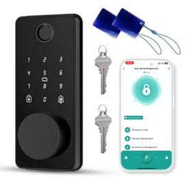 ​IBLOG Smart Lock Keyless Entry Door Lock – Fingerprint & Keypad Deadbolt, Auto-Lock, App Control, Anti-Peek Password, Easy Installation for Front Door/Gate​