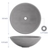 16" Modern Vessel Sink for Bathroom - Small Round Bowl