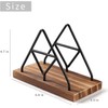 Walquicks 2Pcs Metal and Wooden Napkin Holder - Triangle Design