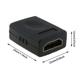 ZZHXSM 2PCS HDMI Coupler Female to Female Connector 3D 4K HDMI Extension Adapters Compatible with Laptop TV Monitor Screen