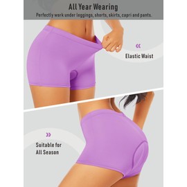 Women's Cycling Underwear 4D Padded Bike Shorts Lightweight Bicycle Biking Undershorts Breathable Ergonomic Design Purple