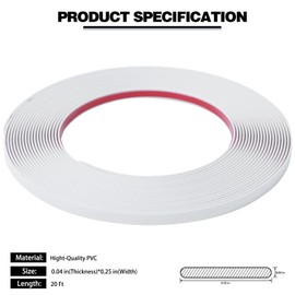 JSIWOTH 20 Ft Peel and Stick Trim, Black Waterproof Molding Trim for Walls Edges, Borders, Window Frames, Backsplash Tiles, Flexible and Self Adhesive Trim