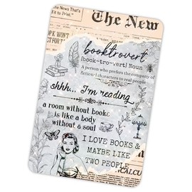 Cardstock Insert for Kindle | Vintage Newspaper Kindle Insert for Clear Case | Kindle Decorating Accessories | Booktok Bookish Kindle Stickers | Book Gifts | Choose Your Model