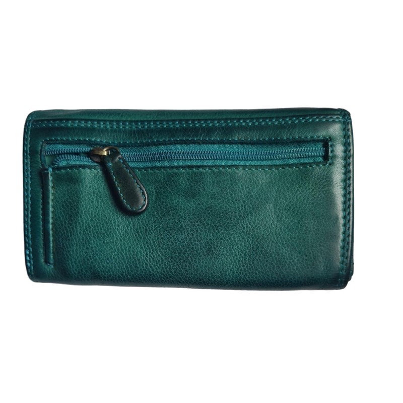 Old River Women's Leather Wallet, Leather Purse, Medium Size, Women's