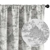 jinchan 100% Blackout Toile Curtains for Bedroom, 96 Inch Length