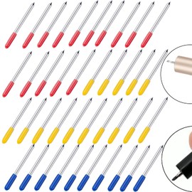 40 Pieces 30/45/60 Degree Replacement Blades for Cricut Maker 3 Including 15 Pieces 30° Fine Tip Blades, 15 Pieces 45° Standard Blades, 10 Pieces 60° Deep Tip Blades (40 Pieces Replacement Blades)